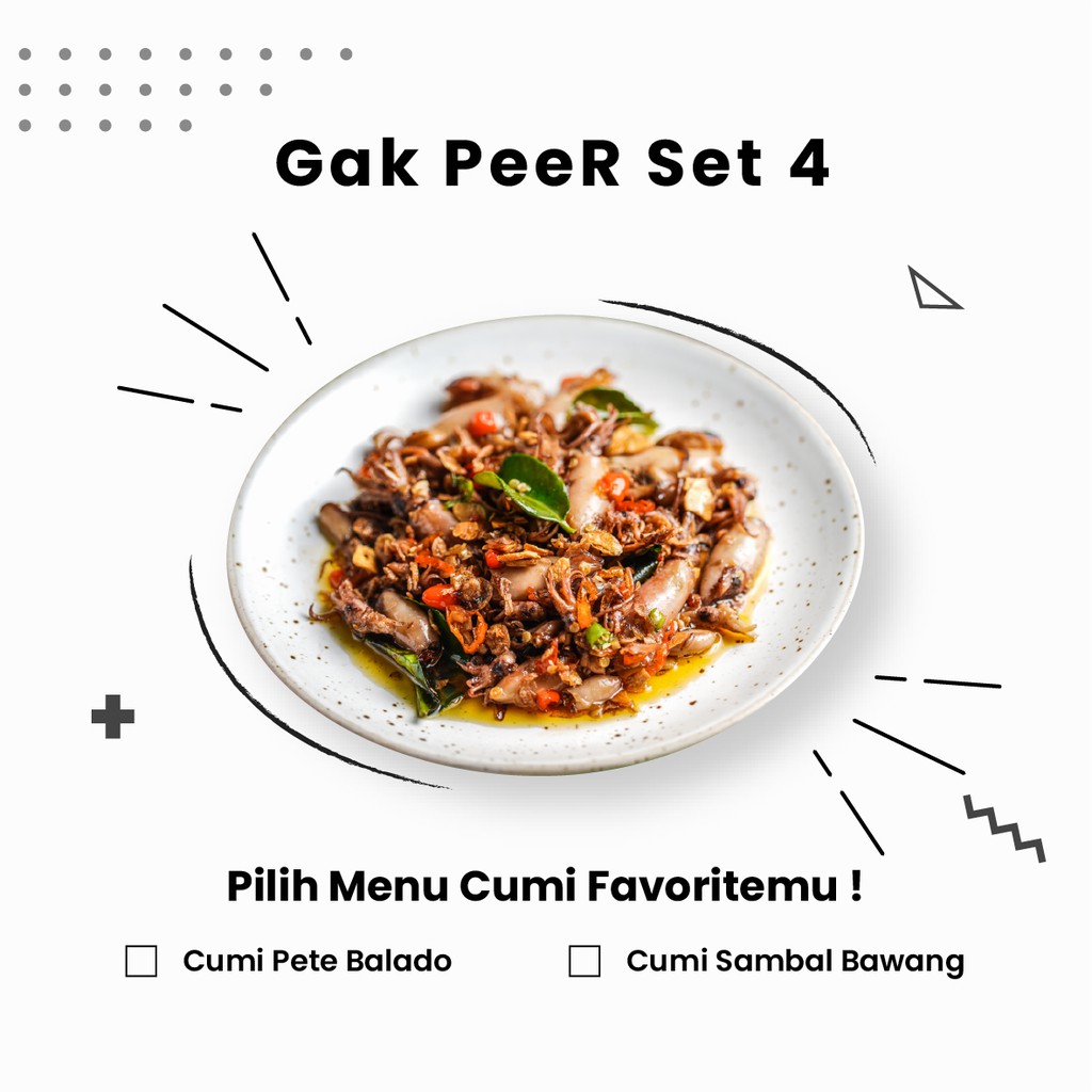 

Dailymeals - Gak PeeR Set 4 - Pilih Menu Cumi favourite mu!