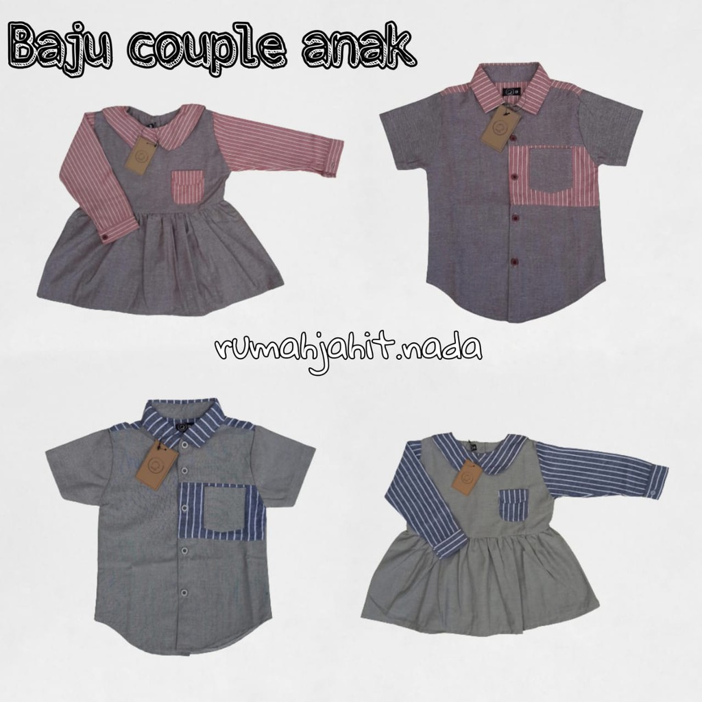 KEMEJA DAN TUNIK COUPLE ANAK