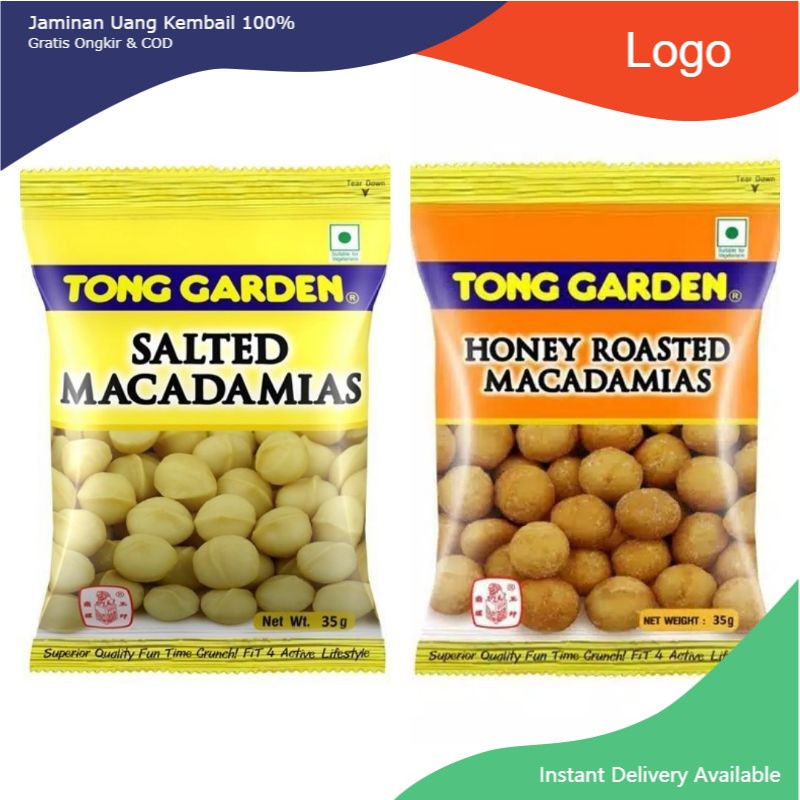 

Tong Garden Salted / Roasted Honey Macadamias - Kacang Macadamia Rasa Asin / Madu Vegetarian