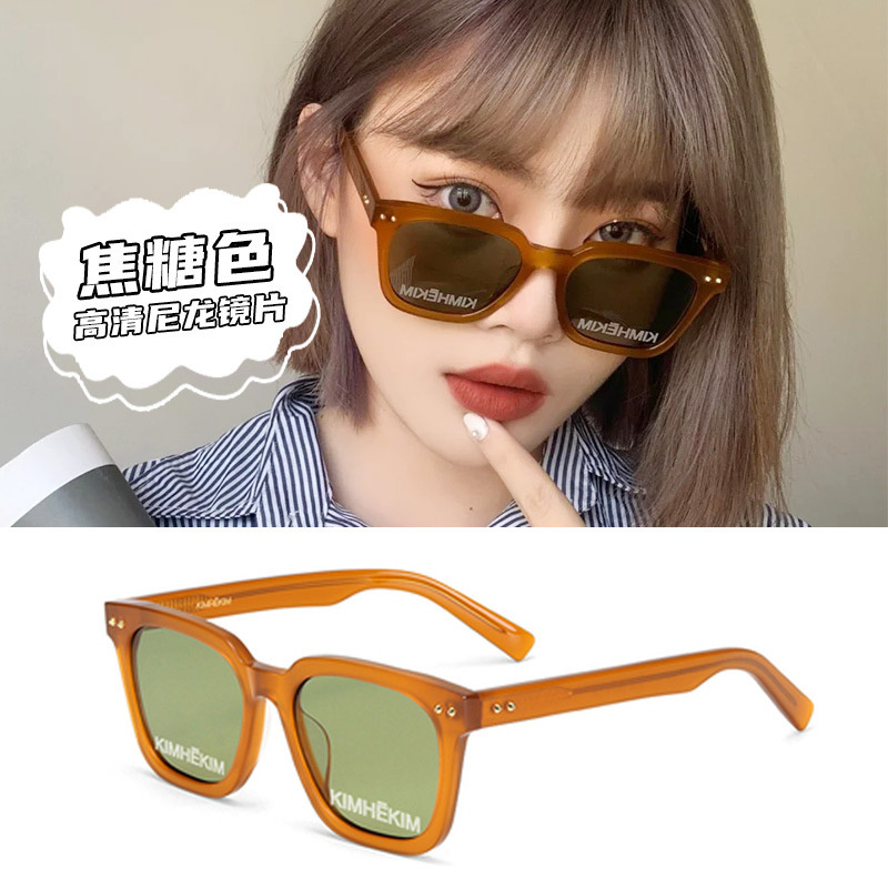 (YUZHU) COD kimhekim Korean Style Ulzzang Candy Color Sunglasses Untuk Wanita Retro Shades Untuk Wanita/Pria