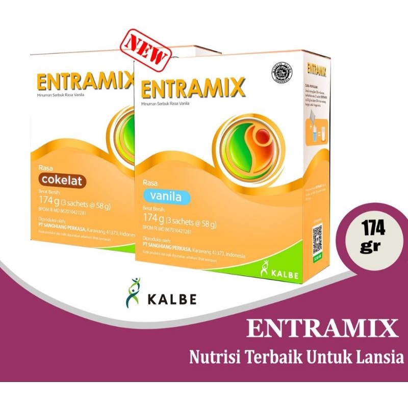 ENTRAMIX - COKLAT&amp;VANILA - NUTRISI MAKANAN DIET LANSIA TINGGI PROTEIN