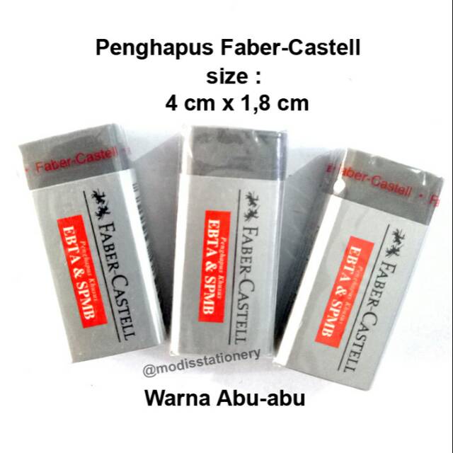 

Penghapus pensil faber castell warna abu-abu