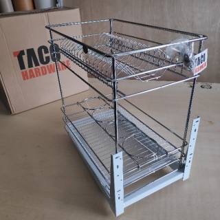 Rak Bawah Piring Botol Stainless Steel SS TACO - 2 Susun | Shopee Indonesia