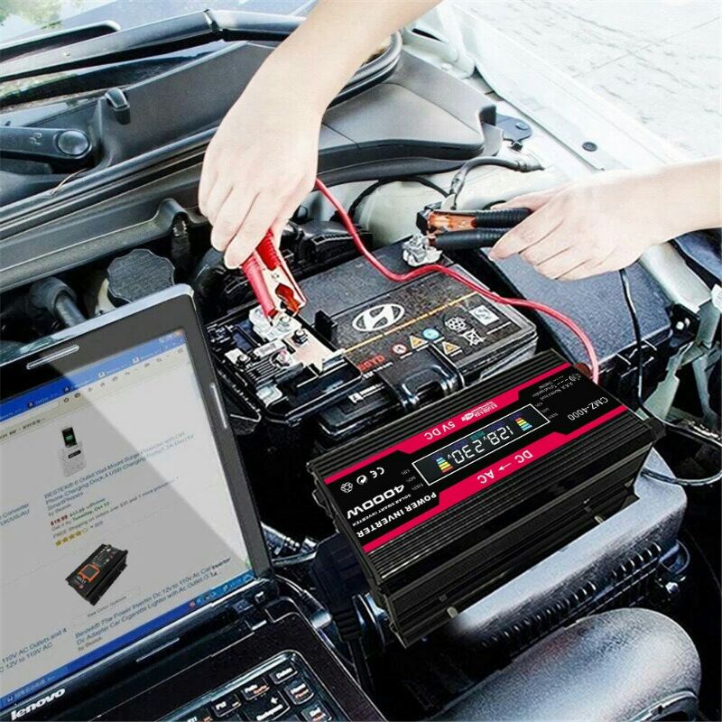 Car Power Inverter Sine Wave Inverter Daya DC 12 V to AC 220 V 4000 W Cmz4000