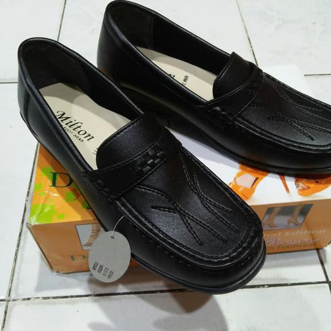Ready# Sepatu Flat Pantofel Wanita Milton Hitam/Sepatu Kerja