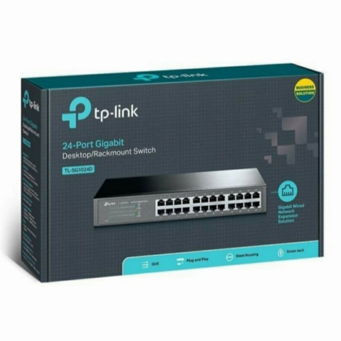 TP LINK TL-SG1024D / TLSG1024D SWITCH 24 PORT GIGABIT METAL - RESMI