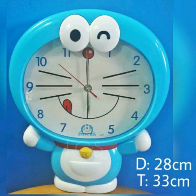 Jam dinding full body doraemon