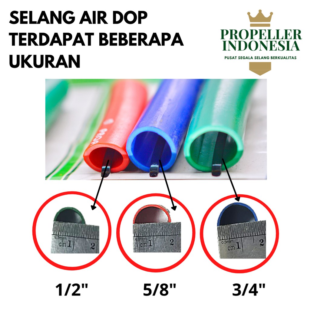 Selang Air Dop RHINOCEROS 1/2 2MM 100Meter Selang Air Taman Selang Siram Tanaman Selang Air Elastis