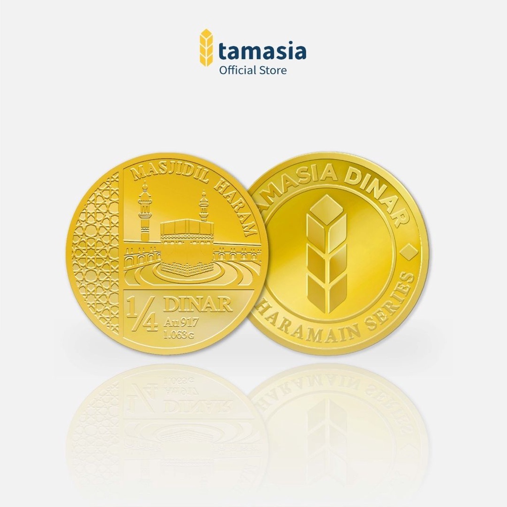 Koin Dinar Emas - Dinar Tamasia  Masjidil Haram 1,25 gram -  Investasi Mahar Nikah