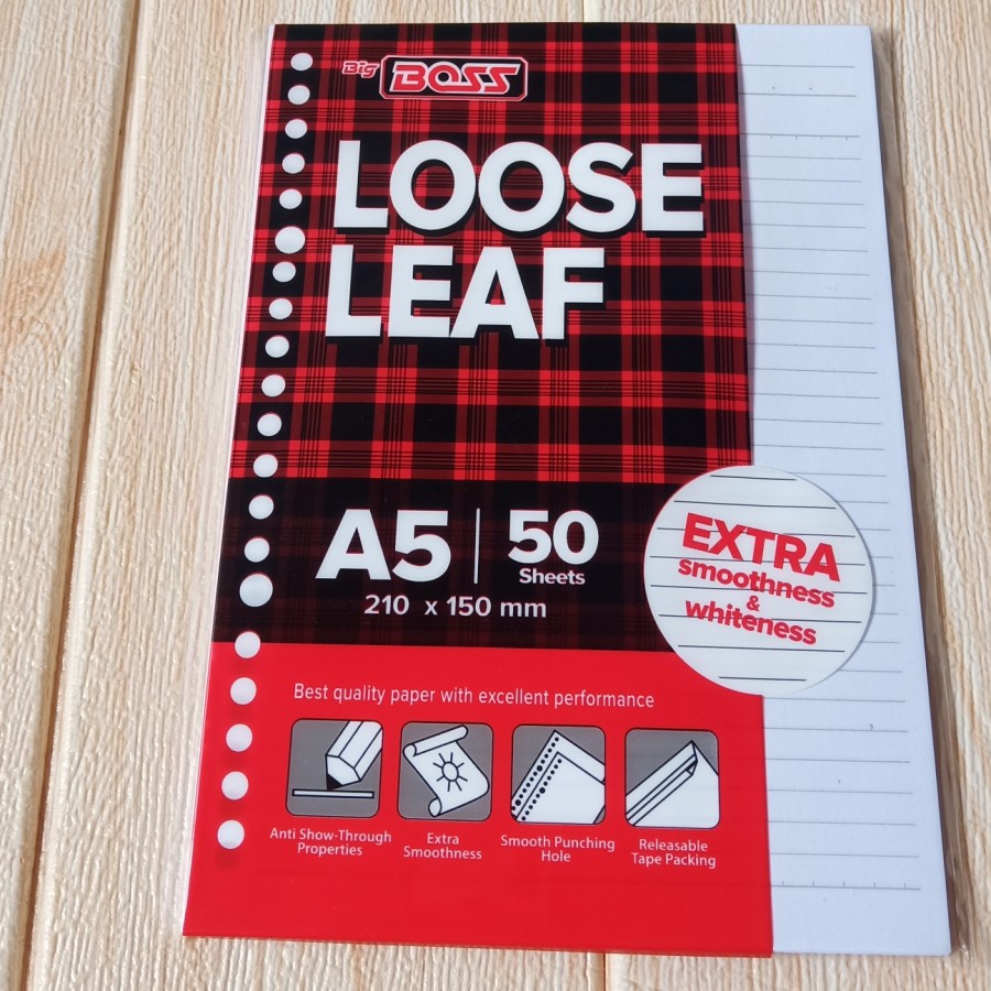 

Kertas isi binder/ loose leaf A5/ 50 lembar