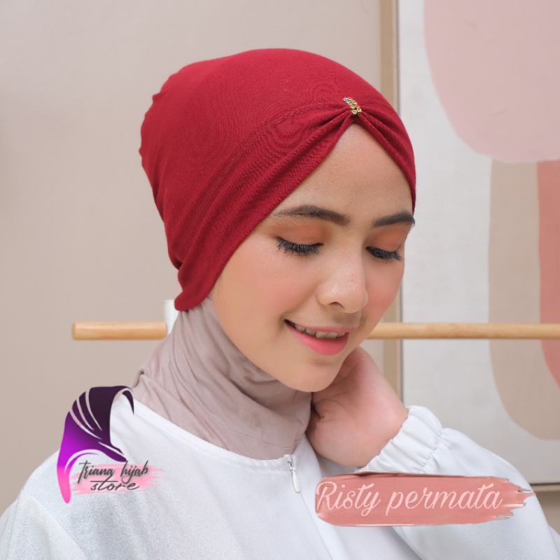 (1KG=30PCS) Iner Ciput Kerut Manik / Ciput Kerut Payet / Ciput Risty Tagor Kaos / Iner Hijab Wanita