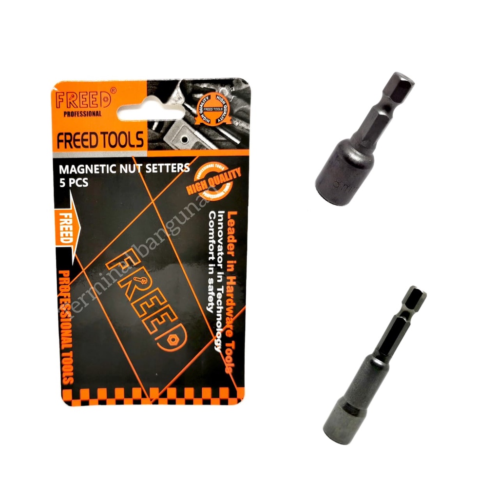 Mata Shock Roofing FREED 8mm x 42 - 8mm x 65mm Magnetic Nut Setters Sok Baja Ringan