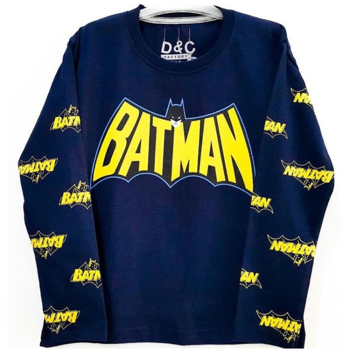 Kaos Anak Motif Batman Lengan Panjang