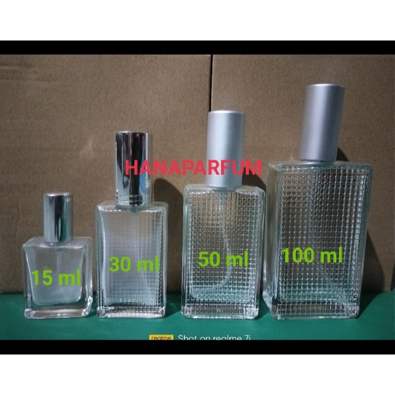 Botol parfum spree kaca  kotak