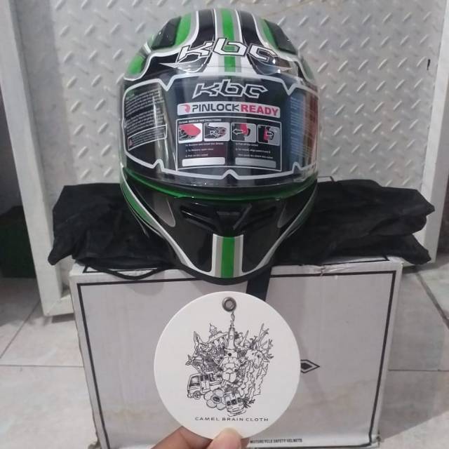 HELM KBC V VK EURO HIJAU KECE (FULLFACE)