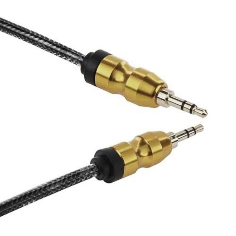 Kabel Aux 1in1 Premium Quality Metal Jack Audio Speaker/Jack Headset