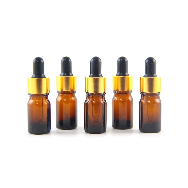 PROMO Botol Kaca Pipet Warna Coklat 5 ML / Tempat Serum, Vitamin, Propolis / Botol Kaca Pipet Murah