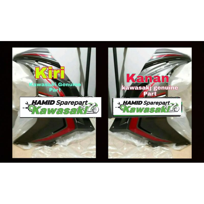 Cover body fairing sayap samping atas depan Ninja 250 fi 250fi Abu ABS ORIGINAL KAWASAKI ori