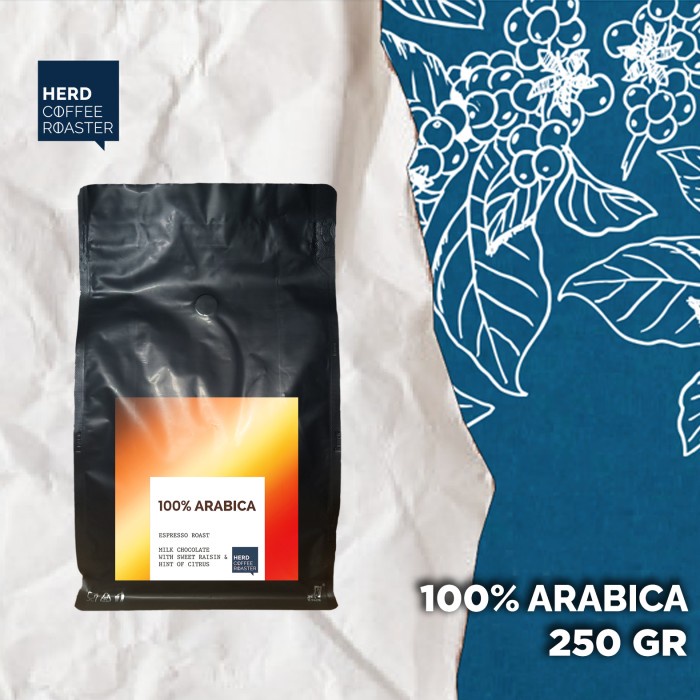 

r0eree Biji Kopi 250 Gr 100 % Arabica Espresso Blend Es Kopi Susu - Whole Beans, Sample 50 Gr