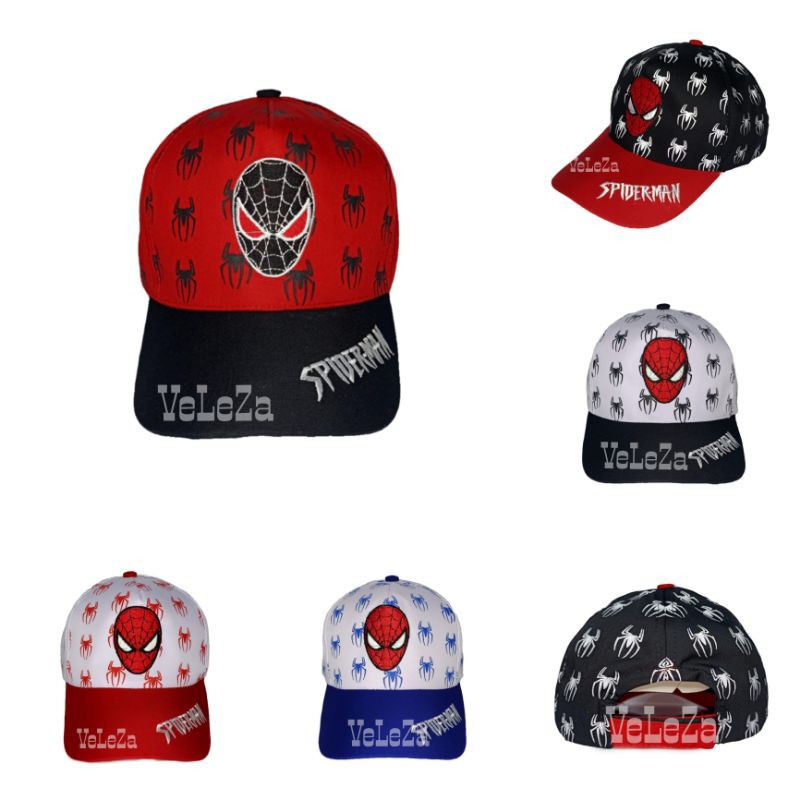 Topi anak karakter spiderman bordir topi anak laki-laki topi karakter - Topi anak