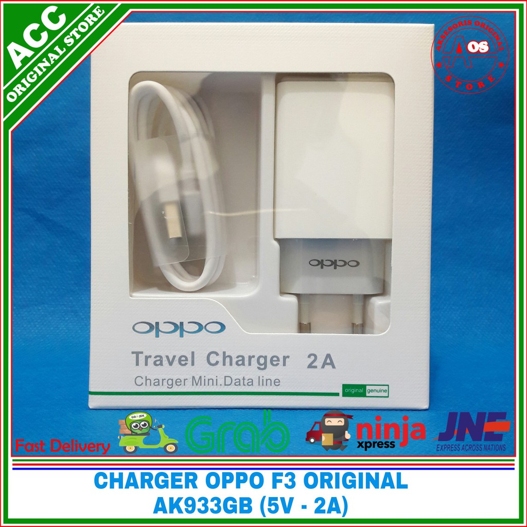 ORIGINAL 100% Charger OPPO F3 A37 A57 A39 A71 5v 2Ampere (AK933GB) Indonesia ORIGINAL 100% Charger OPPO F3 A37 A57 A39 A71 5v 2Ampere (AK933GB) Indonesia