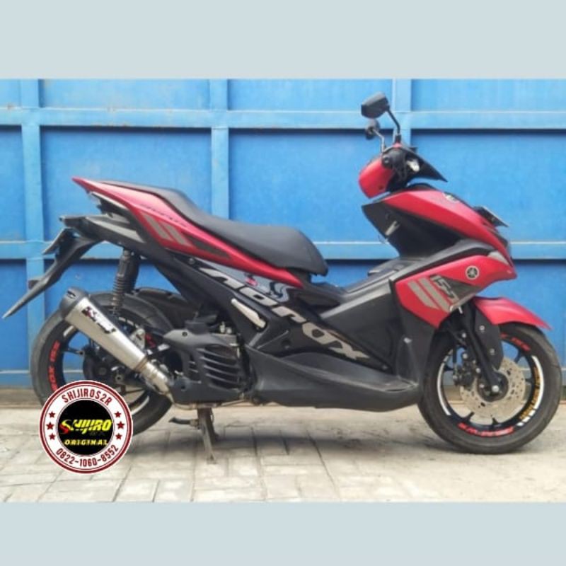 Knalpot Aerox 155 type Strada Shijiro Racing Original