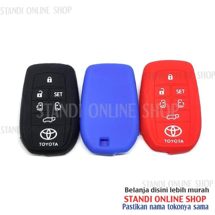 Kondom Kunci Silikon Remote Keyshirt Toyota All New Alphard Vellfire 6 Tombol