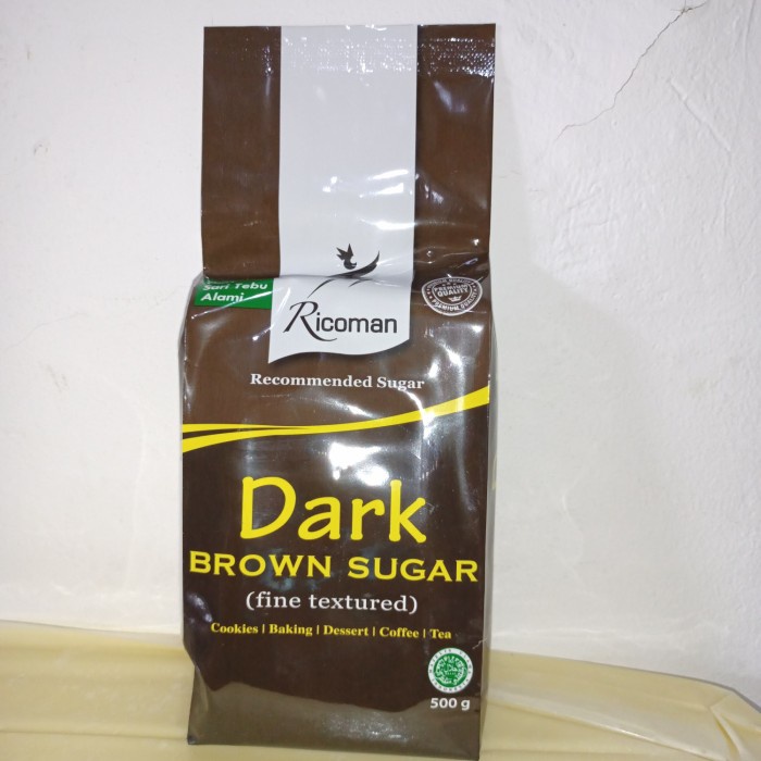 

Ricoman Dark Brown Sugar 500 gr Gula Halal MUI