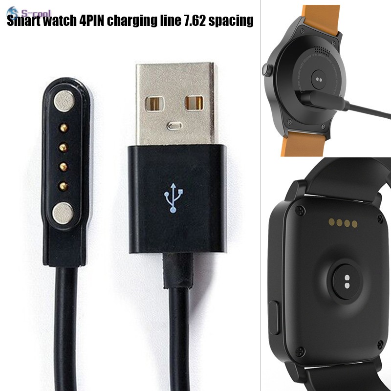 Bayar Di Tempat Ready Stock Kabel Charger Smartwatch 4pin Magnetik Universal Untuk Smartband Shopee Indonesia