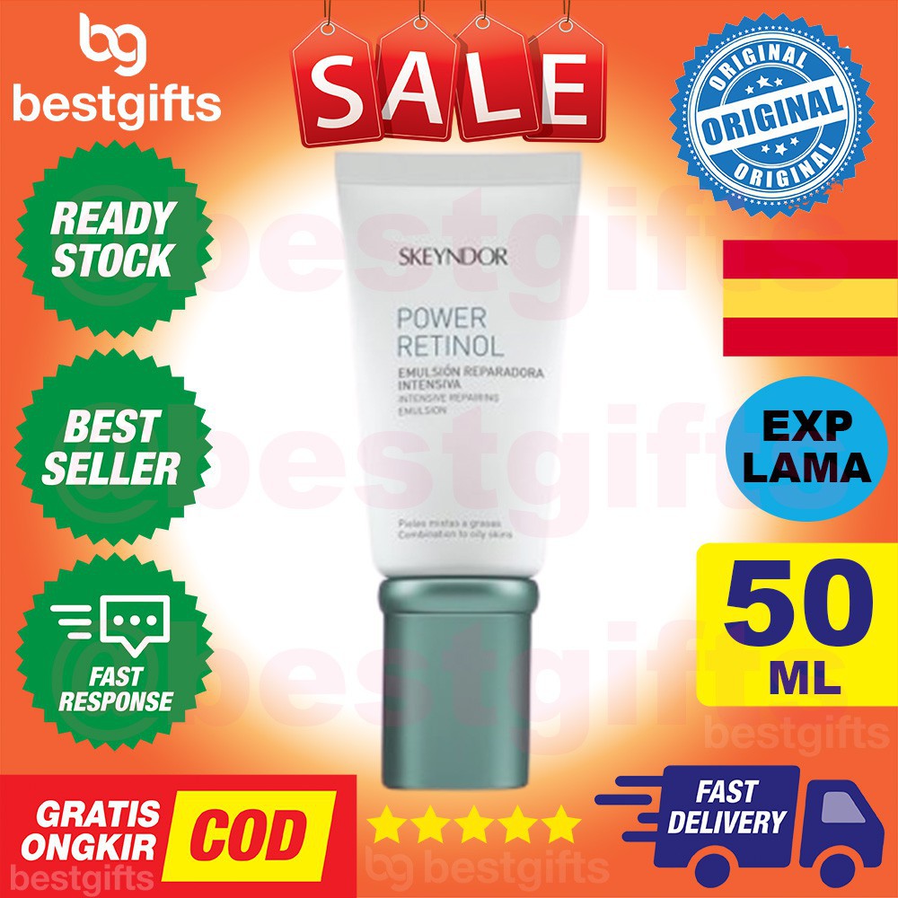 SKEYNDOR POWER RETINOL INTENSIVE REPAIRING EMULSION SERUM ANTI PENUAAN KERIPUT BINTIK GELAP 50 ML