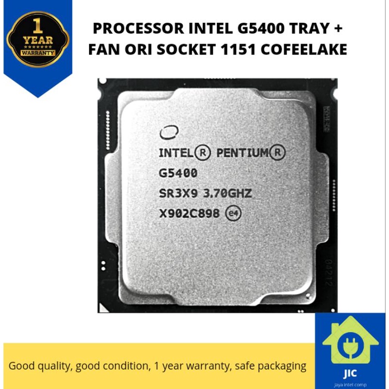 PROCESSOR INTEL G5400 TRAY + FAN ORI SOCKET 1151 COFEELAKE