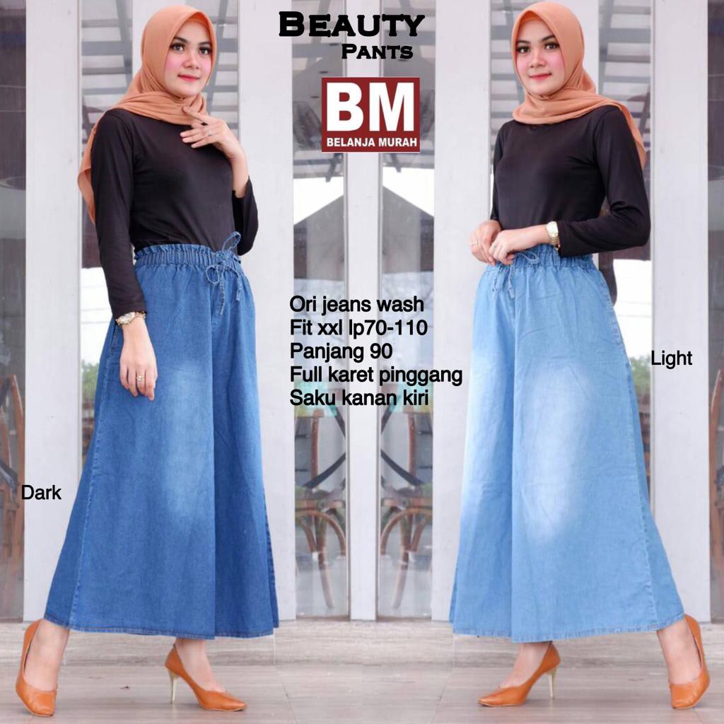 KULOT JUMBO PREMIUM / Celana Kulot Jeans Jumbo