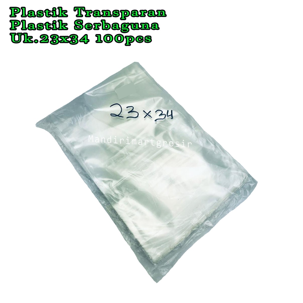 Plastik Serbaguna *Plastik Transparan * Uk.23x34 * 100pcs