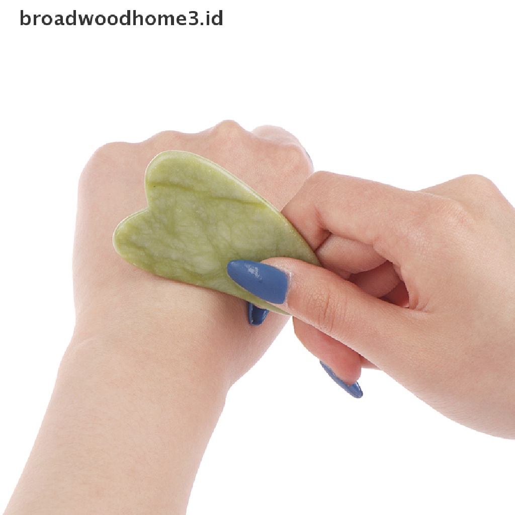 Alat Pijat Gua Sha Roller Bahan Batu Giok Alami