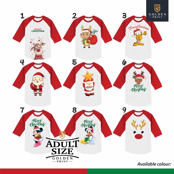 Kaos natal / kaos merry christmas / merry christmas adult size
