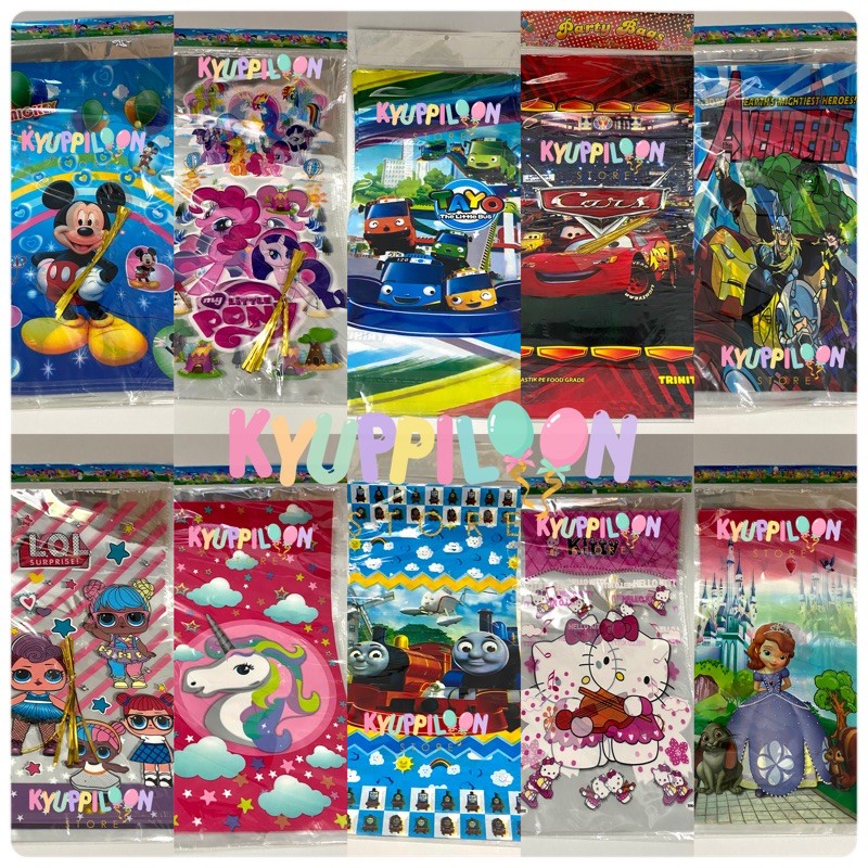

[10pcs] Plastik Ultah Premium / Plastik Snack Ulang Tahun / Goodie Bag / Parcel Ultah
