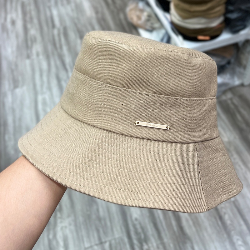 Topi Bucket / fisherman Gaya retro Korea Untuk Pria / Wanita