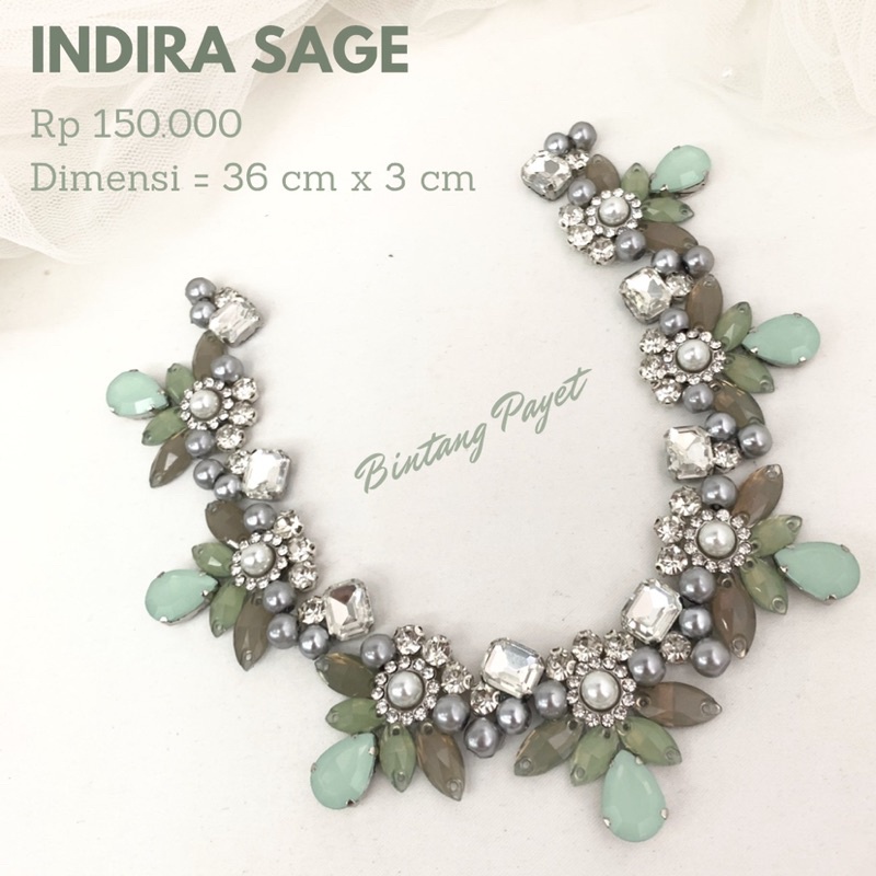 Payet Rangkai/ Payet Kristal - Indira set