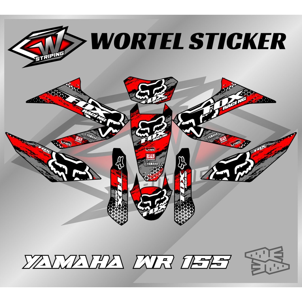 Striping WR155-Stiker Hologram Decal Yamaha WR 155 FOX