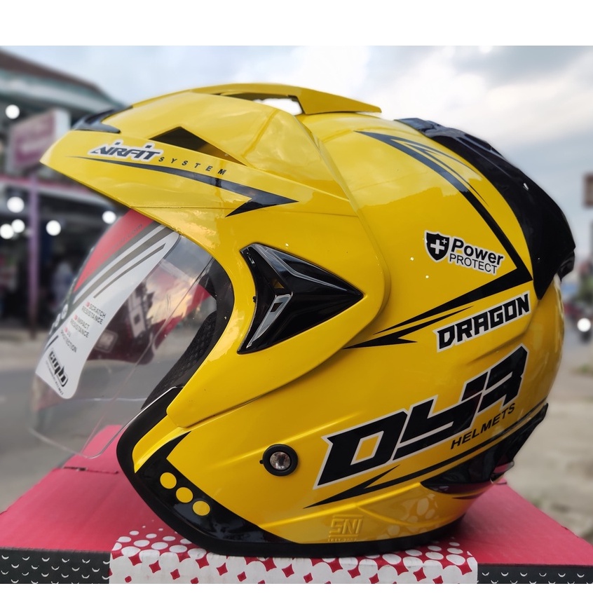 Helm DYR Dragon Yellow ( Ongkir 1 Kg )