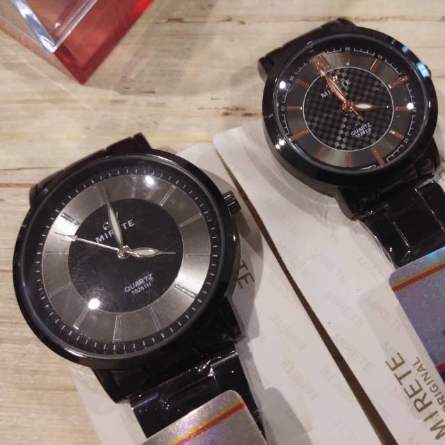 jam tangan couple mirete rantai (harga untuk satuan)