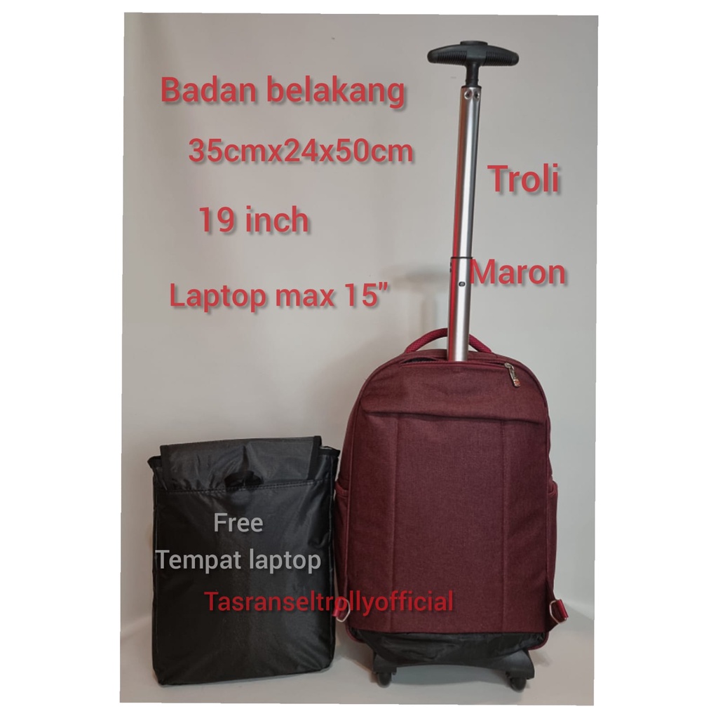 Tas Ransel Troli Laptop 19&quot; Polo Interclub 100%original.