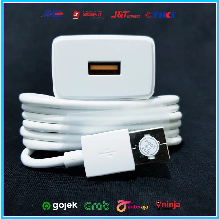 Charger Realme C11 C12 C15 ORIGINAL 100% Micro USB 2A Resmi Indonesia Putih