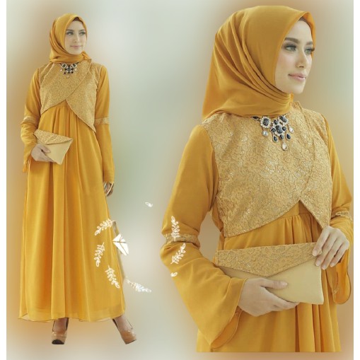 Gamis Lebaran 2021 Remaja Model Gamis Terbaru ed gamis Pandawa Bahan Mosscrepe Maxi Sleting belaka