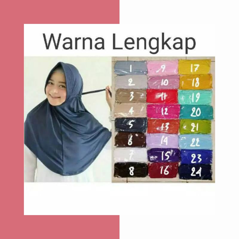 ( 1KG = 12PCS ) SERUT JOKOWI HIJAB JILBAB KHIMAR INSTANT BERGO KERUDUNG SEGIEMPAT