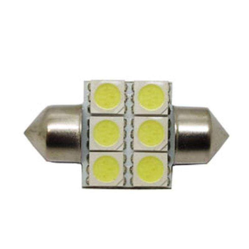 Lampu Led Plafon Kabin Mobil Soket Festoon Feston 31Mm 6Smd Super Terang