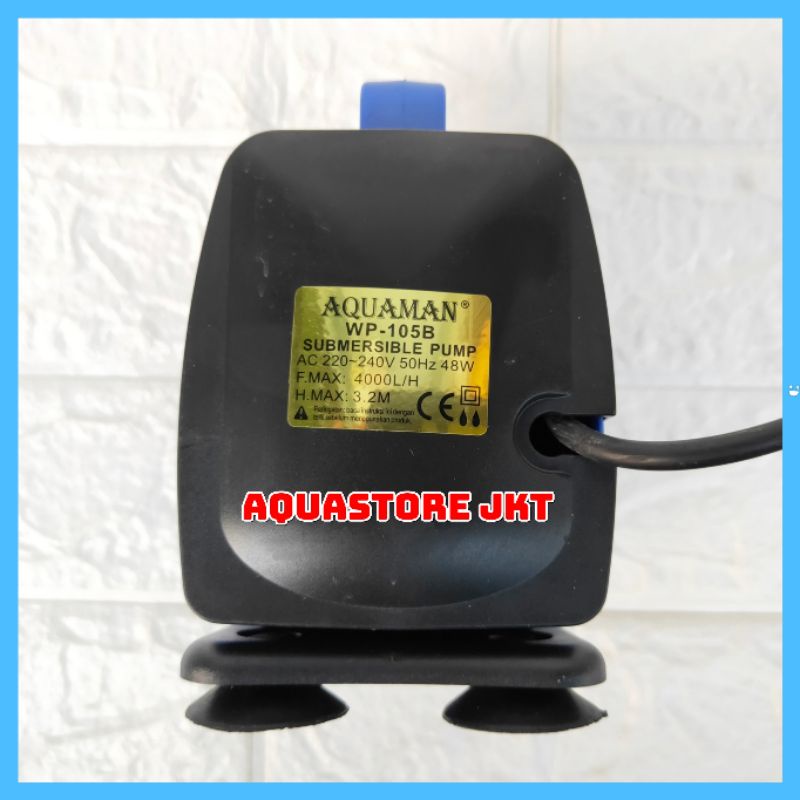 POMPA AQUARIUM CELUP WATER PUMP AQUAMAN 105B  ARMADA AM 105B 4000L/H MESIN POMPA KOLAM IKAN BESAR