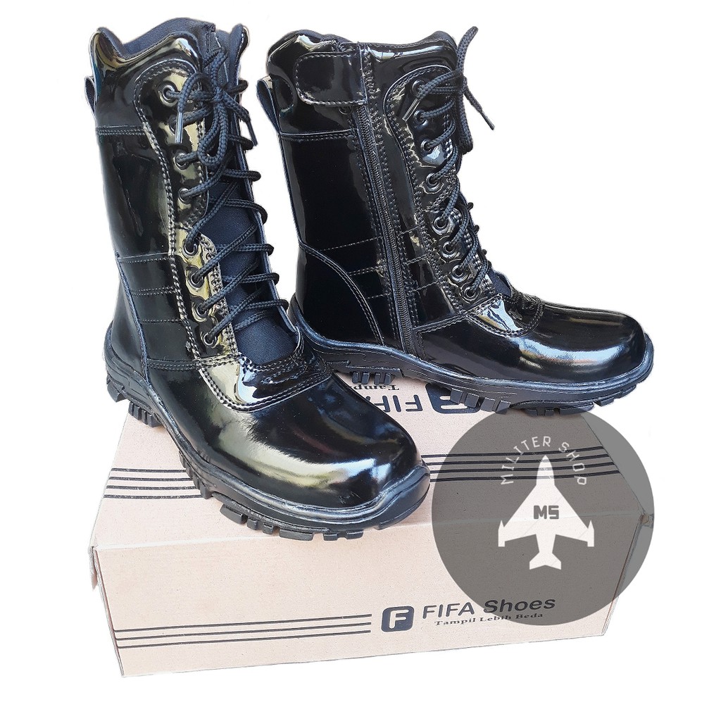 Sepatu PDL / Sepatu Boots / Polisi / Brimob / DISHUB / Airsoft / Tactical / Sepatu Laras