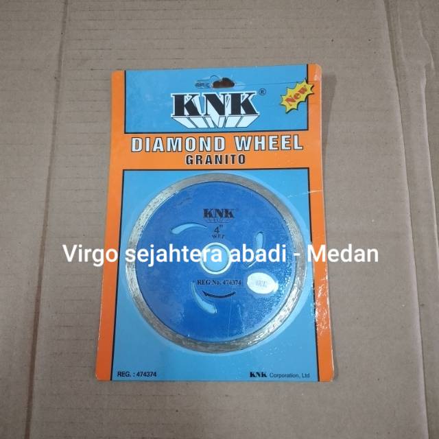 KNK MATA PISAU POTONG KERAMIK  DIAMOND WHEEL 4" WET BASAH