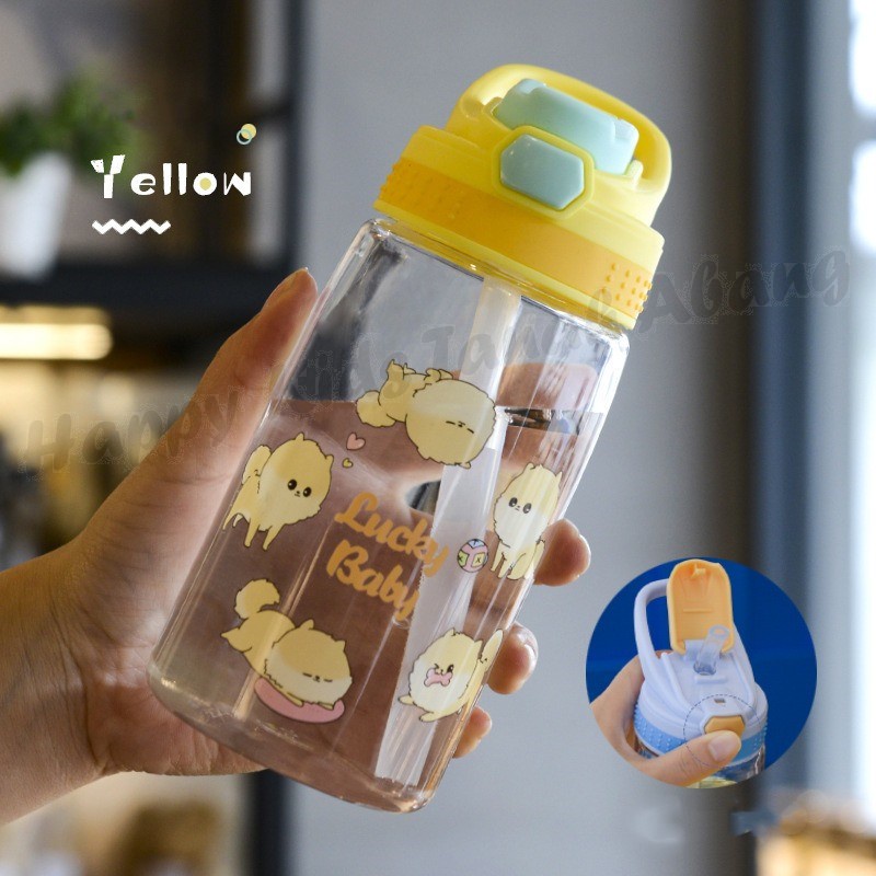 BOTOL MINUM PLASTIK KARAKTER LUCU TEMPAT MINUM ANAK CUTE TERMURAH NEW